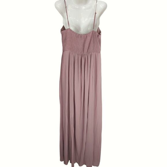 DB Studio Celebrate Womens Smocked Scoop Neck Maxi Dress Quartz Pink Size 12 NWT - Picture 10 of 17